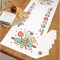 Herrschners Floral Farmhouse Table Runner & Napkin Stamped Cross-Stitch